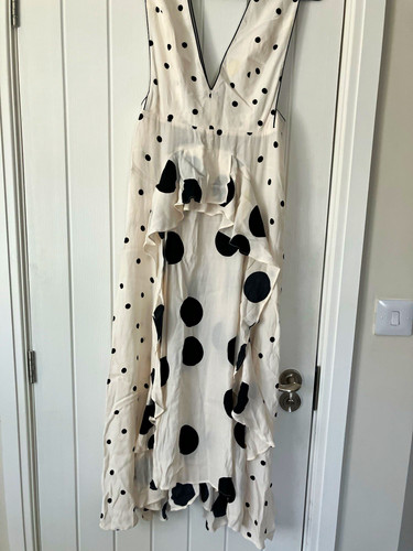 Topshop white black polka - &,