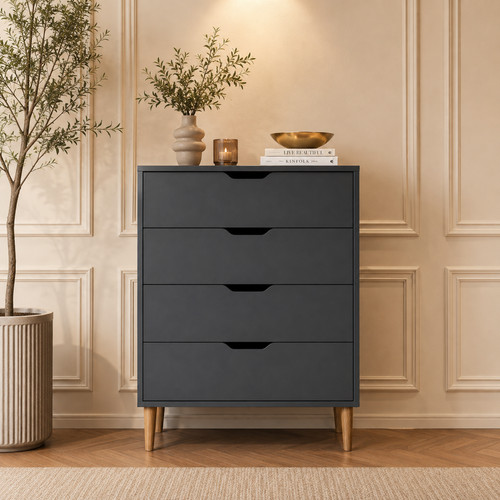 Chest drawers dark grey - dark,