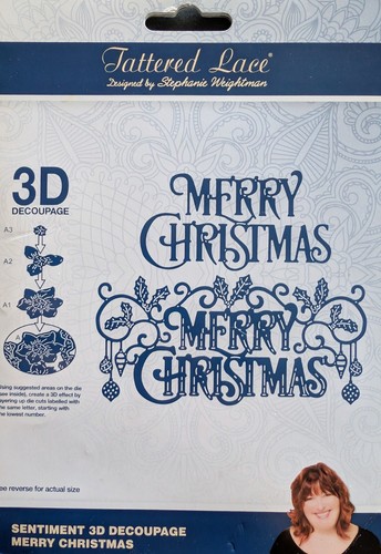 Tattered lace sentiment 3d - sentiment,