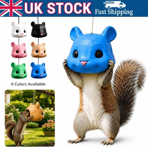 Squirrel head feeder - feeder,, funny
