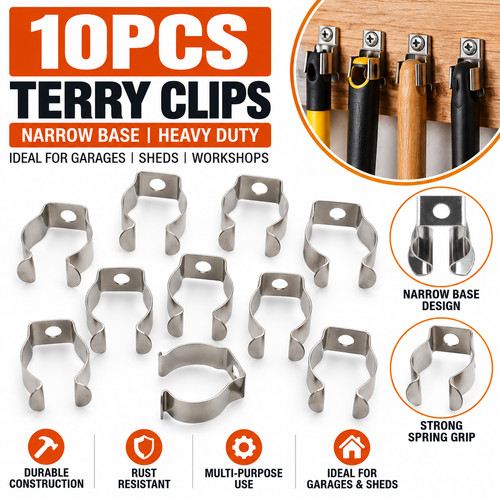 Spring terry clips - terry, fasteners