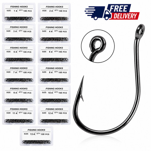 100pcs circle fishing - 100pcs,