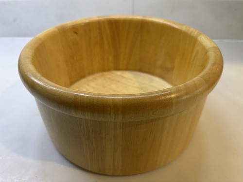Vintage round wooden bowl - vintage,