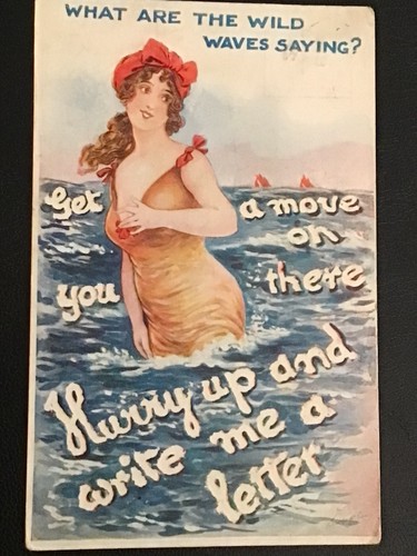 Early vintage comic seaside - comic,
