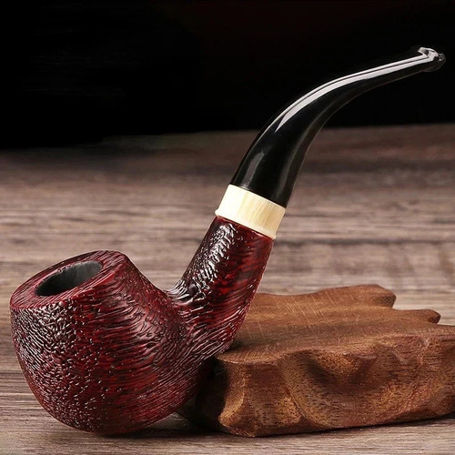 Wooden tobacco pipe handmade - wooden,