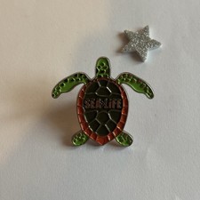 Merlin Sealife Turtle Pin Badge