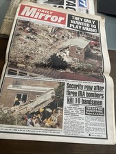 Daily Mirror Newspaper. Sep 23 1989. IRA Bombing Royal Marine Music School. Deal