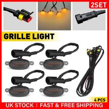 8PCS Smoked 12V Front Grille