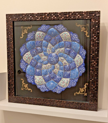 Persian minakari enamel wall - minakari,