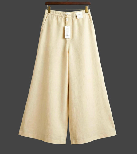 Palazzo trousers cream - trousers,