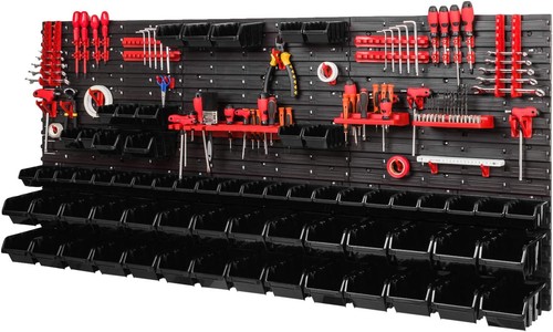 Wall mounted tool peg board - mounted,