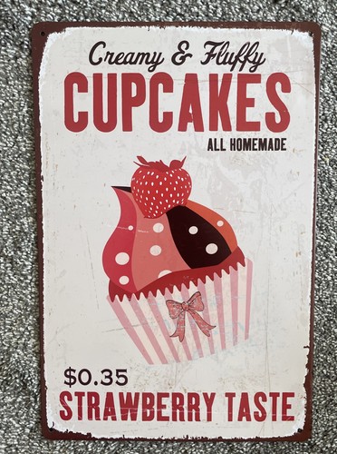 Retro cupcake tin sign - retro,