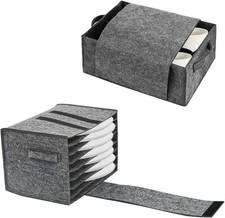 2 PCS Caravan Plate & Cup Holder Tableware Storage Bag For Motorhome Cupboard