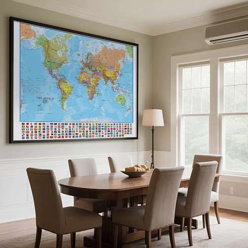 120x80cm world map - world,