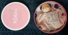 Kaloo Teddy Bear Comforter Bird Petit Rose Pink Purple Squares Puppet Box Doudou