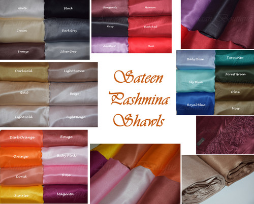 New pashmina scarf sateen - new,