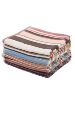 Pack Of 6 Stripe Towels 100%