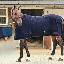 John Whitaker Navy Fleece Rug