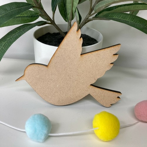 Mdf bird shape 4mm - bird,
