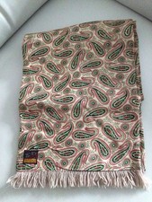 Vintage SAMMY Men’s Tricel & Wool Lined Fringed Scarf - Paisley Print on Gold