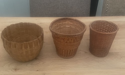Vintage wicker plant pot - plant,