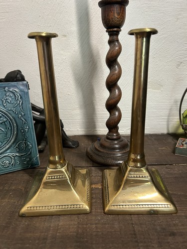 Pair antique brass - pair,