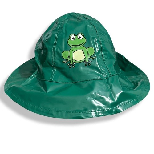 New green pvc - rain, hat