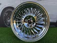 4X 15 Inch 4X100 CRX Turbine Style Chrome Wheels Fits For: E30,  Honda, Mazda