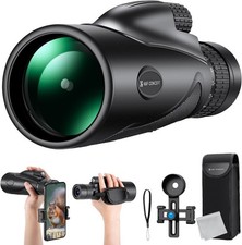 K&F CONCEPT 8-32X50 Zoom Monocular with Cell Phone Holder, Monocular for Adults