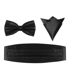Men's Cummerbund Bow Tie Set