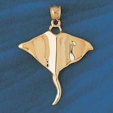 Stingray Fish Charm Pendant