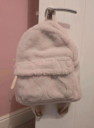 Womens cream wool backpack - cream,