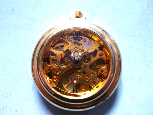 Golden skeleton dialed ladies - dialed,