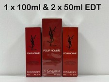 Yves Saint Laurent YSL Pour Homme EDT Spray 1 x 100ml 2 x 50ml FREE DELIVERY