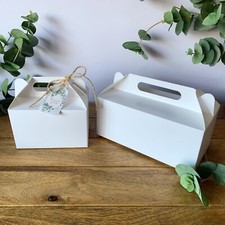 Gable Gift Boxes Kraft White