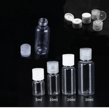 5/10/20/30ML Empty Travel Sample Plastic Bottles Caps Liquid Shampoo Lotion UK