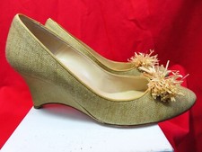 LK Bennett Natural "Fergus2" Hessian upper Wedge Summer shoes UK 7.5, Size 40.5