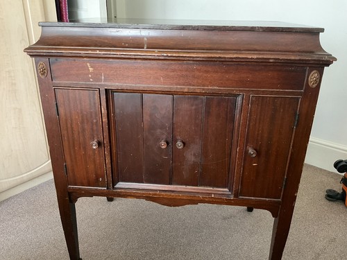 Vintage gramophone cabinet - gramophone,