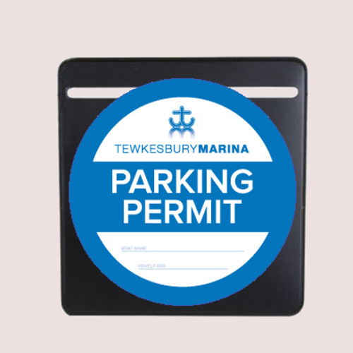 Black parking permit - parking, holder