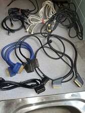 Job Lot  Scart Leads Cables and coaxial aerial leads x  15 incl BELKIN PUREIAV