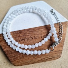 Moonstone 4mm bead choker - bead,
