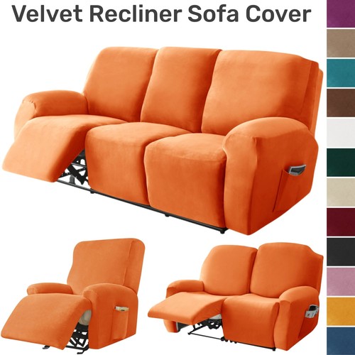 Stretch velvet recliner sofa - stretch,