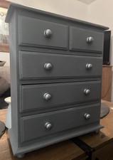 Beautiful Pine Miniature Chest Of Drawers Jewellery Cabinet