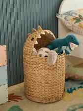 Kids' Dino Water Hyacinth Storage Basket, Clothing Basket, Dirty Basket