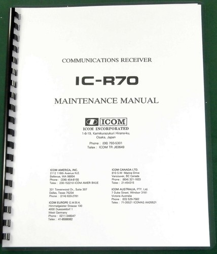 Icom r70 service manual - icom,
