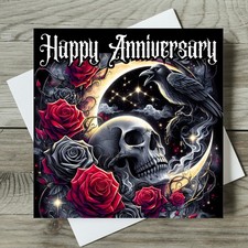 Goth Wedding Anniversary Card Alternative Gothic Anniversary