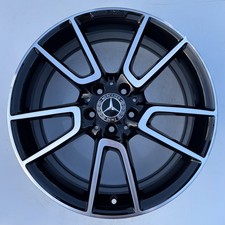 MERCEDES C-CLASS C43 AMG 19" BLACK FRONT ALLOY WHEEL RIM DIAMOND CUT A2054012200