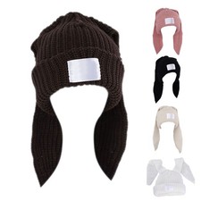 Rabbit Knit Hat Long Ear Hat Hat Skullies Beanie Crochet Knitted Hat