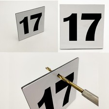 NUMBER 17 Aluminum Sign 3 Mm