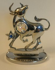 CRYSTOCRAFT Taurus Gift Constellation Ornament Chrome Plated